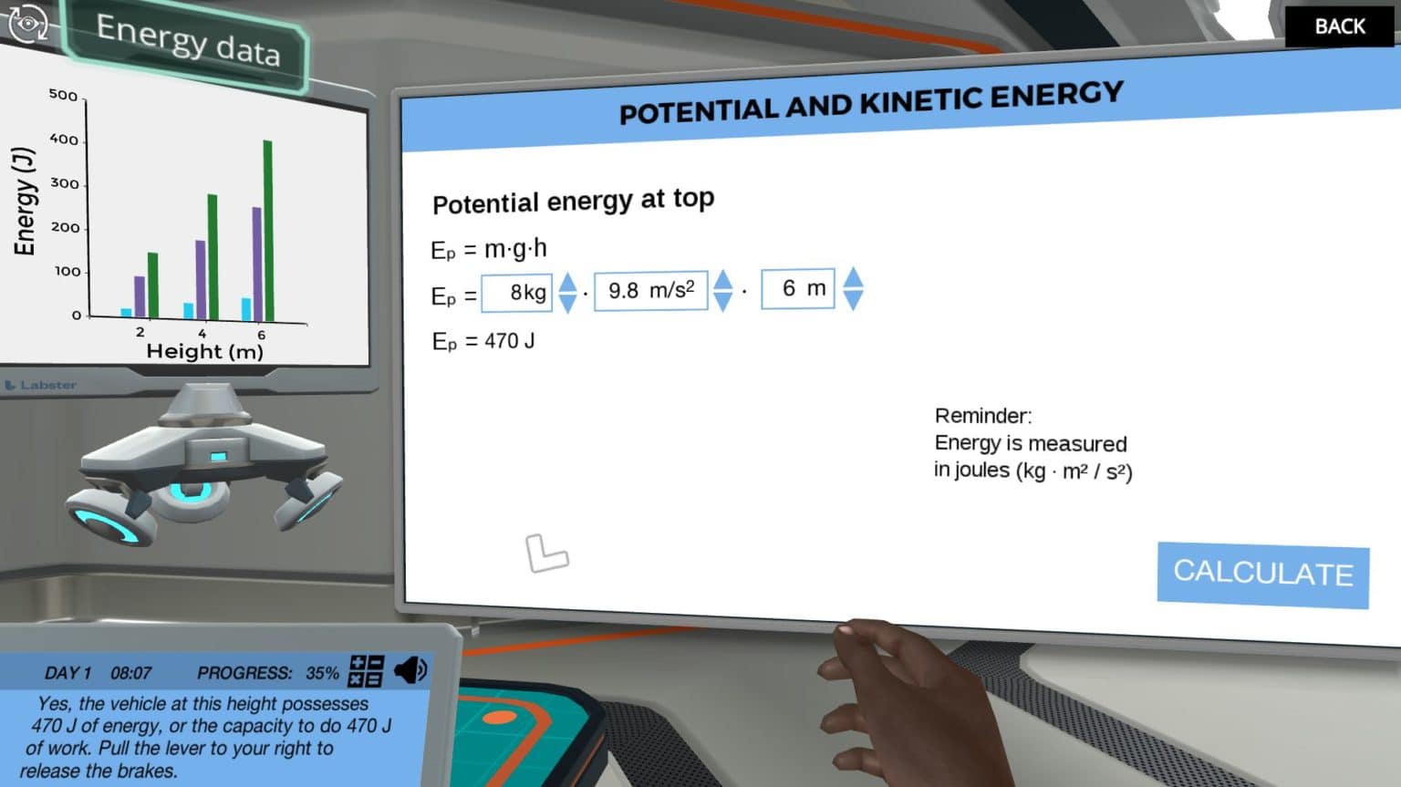 Conservation of Energy Improve the Labster roller coaster Virtual Lab