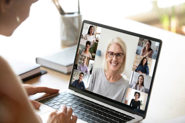 Teacher with virtual workshop