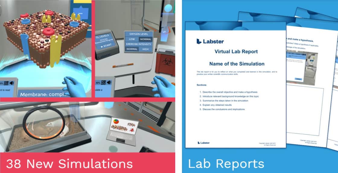 image of 38 new simulations and Labster lab reports