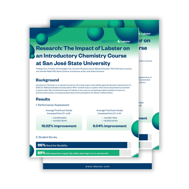 Labster对化学入门课程（SJSU）的影响